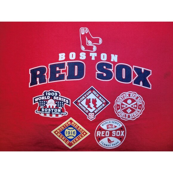 VINTAGE Boston Red Sox Shirt Mens 2XL Red Cooperstown Collection MLB Majestic - Picture 2 of 10